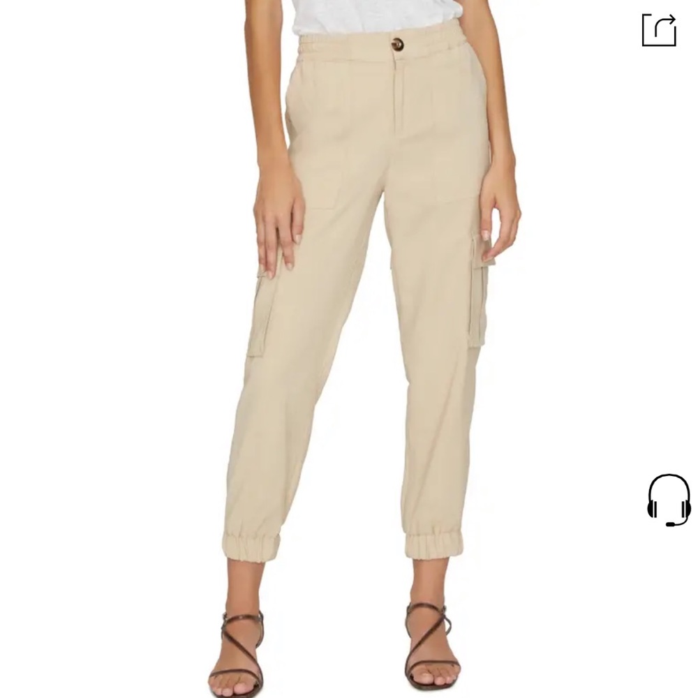 NEW SANCTUARY HARMONY WOVEN KHAKI CASUAL CARGO PANTS TAN
